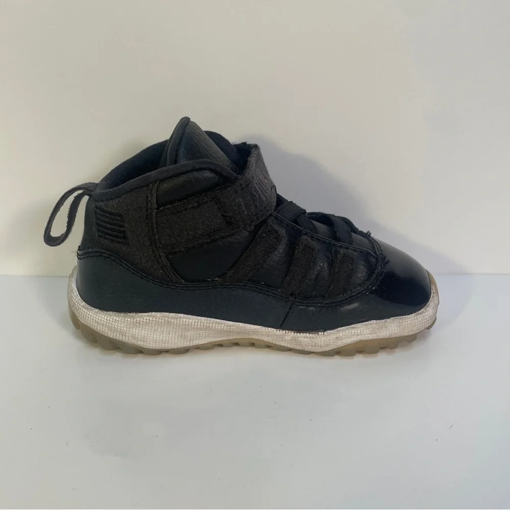 Air Jordan Retro XI 11 72-10 378040-002 Black/White Toddler 7C No Box - Picture 7 of 8